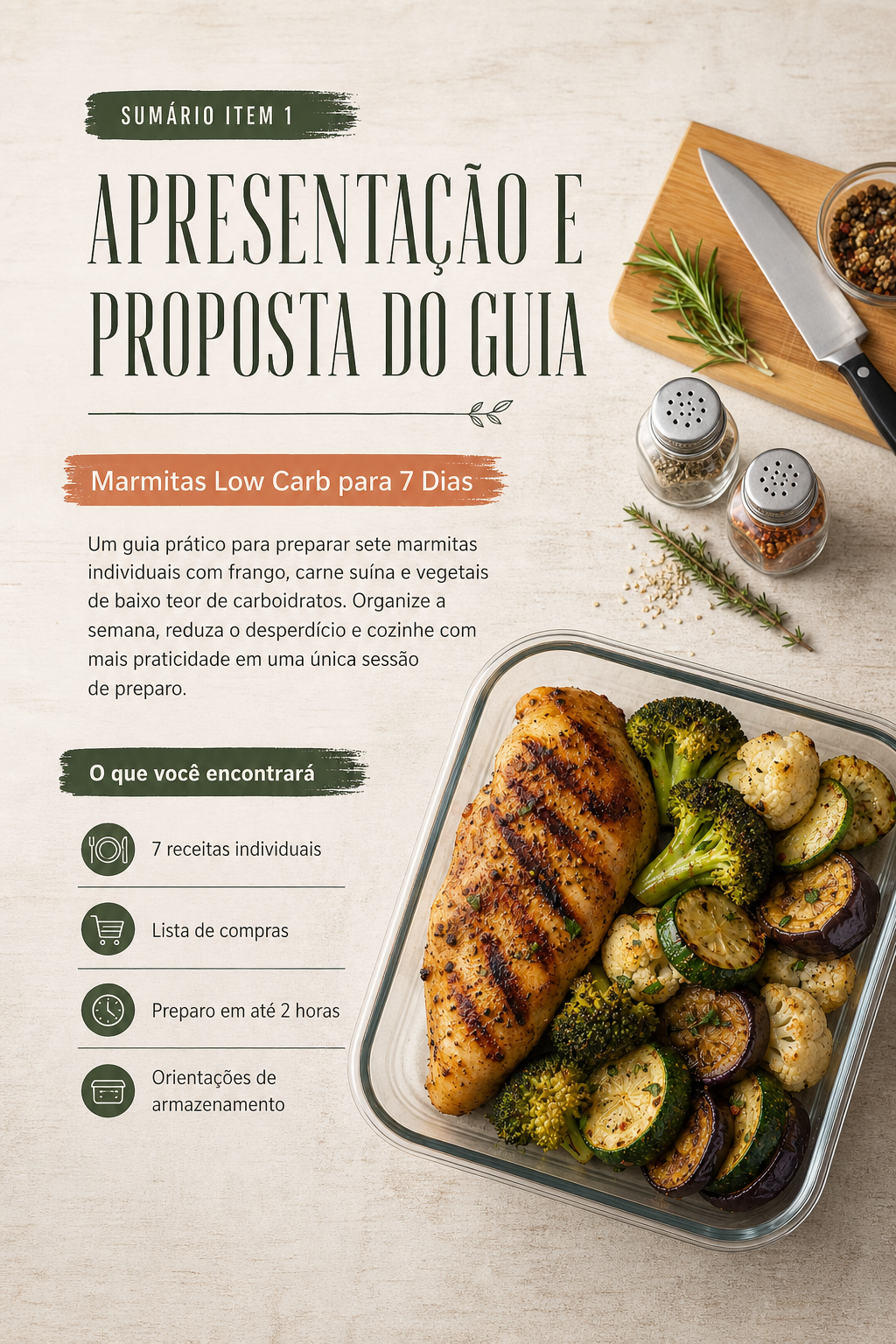 Página de apresentação e proposta do guia